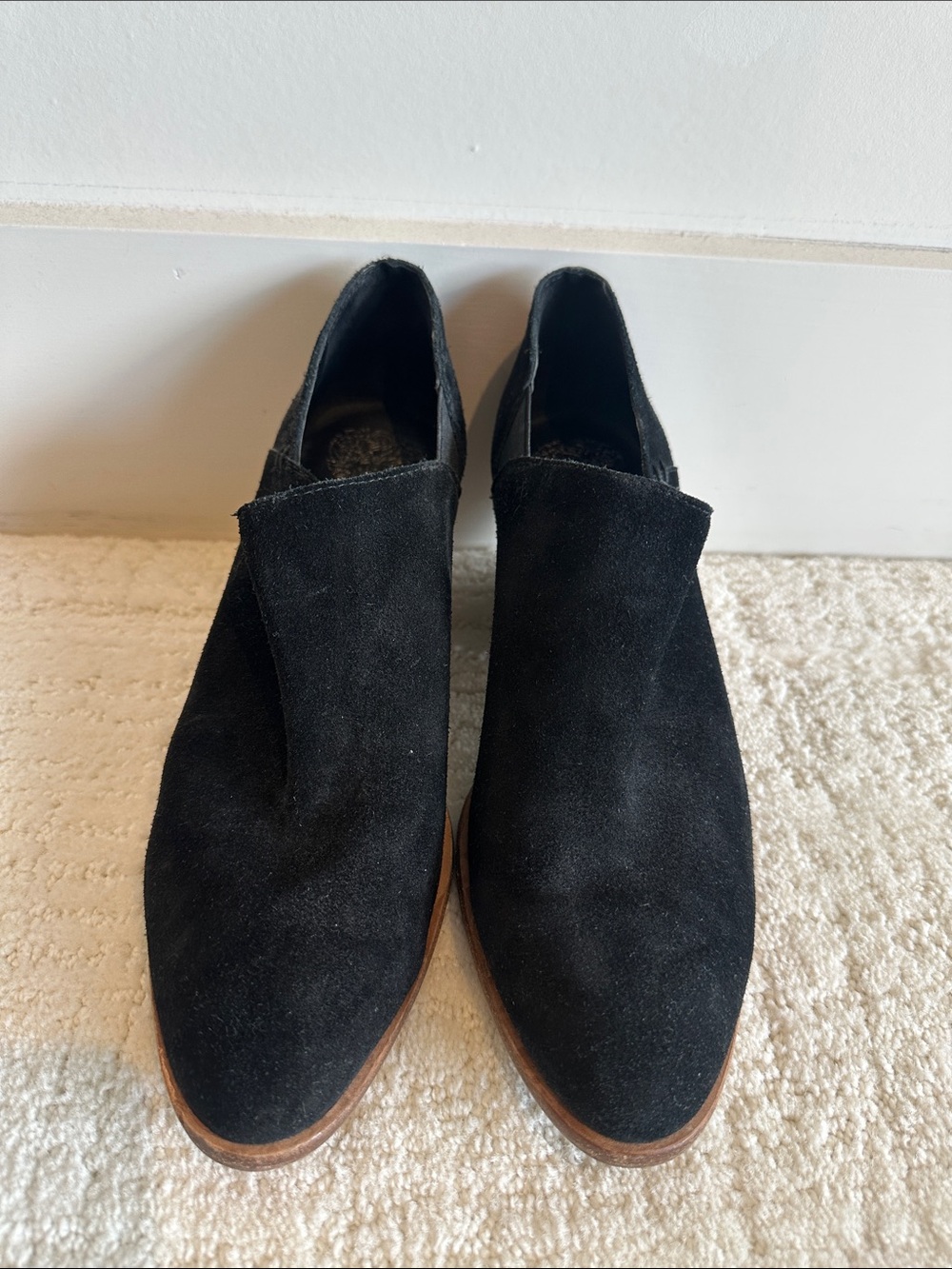 Women’s Black Suede Slip-On Dress Shoes